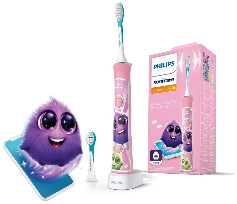 Philips звуковая щетка Sonicare For Kids HX6352/42 щетина мягкая розовый