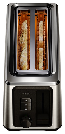 Тостер Braun HT5220BK серебристый — фото 2