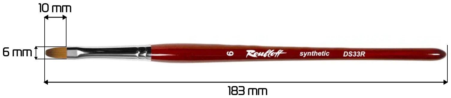 Roubloff кисть овальная синтетика 1 шт