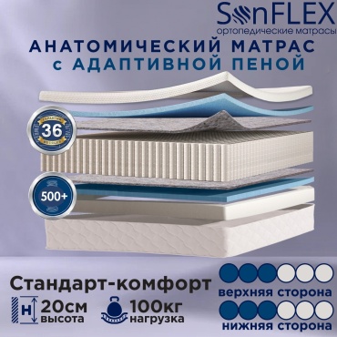 Матрас SonFlex Стандарт-комфорт, 150x210x20 см
