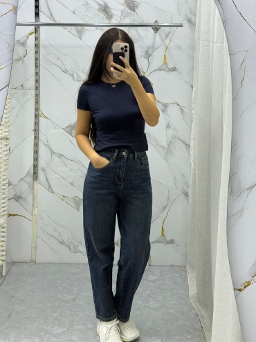 Джинсы джинсы-мом MYF JEANS графит