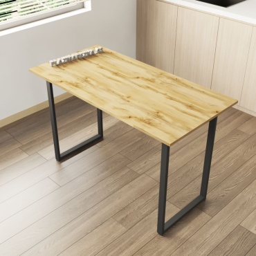 Обеденный стол BASIS LOFT, 120х60x75 см, ЛДСП, черный, светло-коричневый
