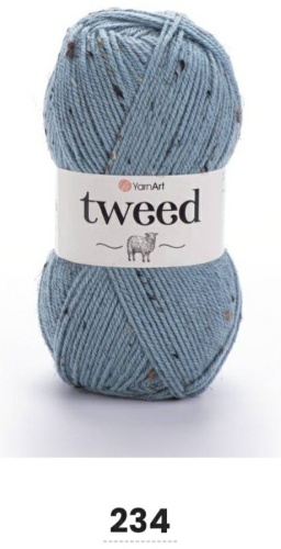 Моток YarnArt Tweed твид шерсть вискоза 234 голубой 300 м 100 г