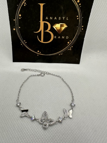 JANASYL Brand JB007 длина 17.19 см, вес 3 г серебро, плетение якорное