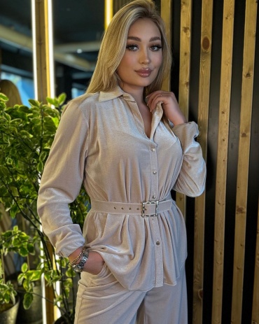 Костюм вечерний Womma бежевый