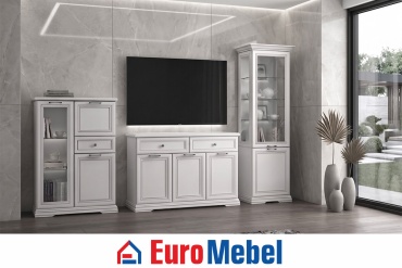 Комплект для гостиной Euromebel Севилла 00077544, белый