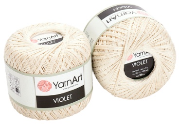 Моток YarnArt Violet 6194 - Слоновая кость 282 м 50 г