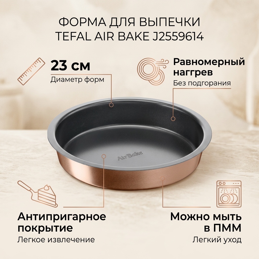 Форма для выпечки Tefal алюминий, 1 шт