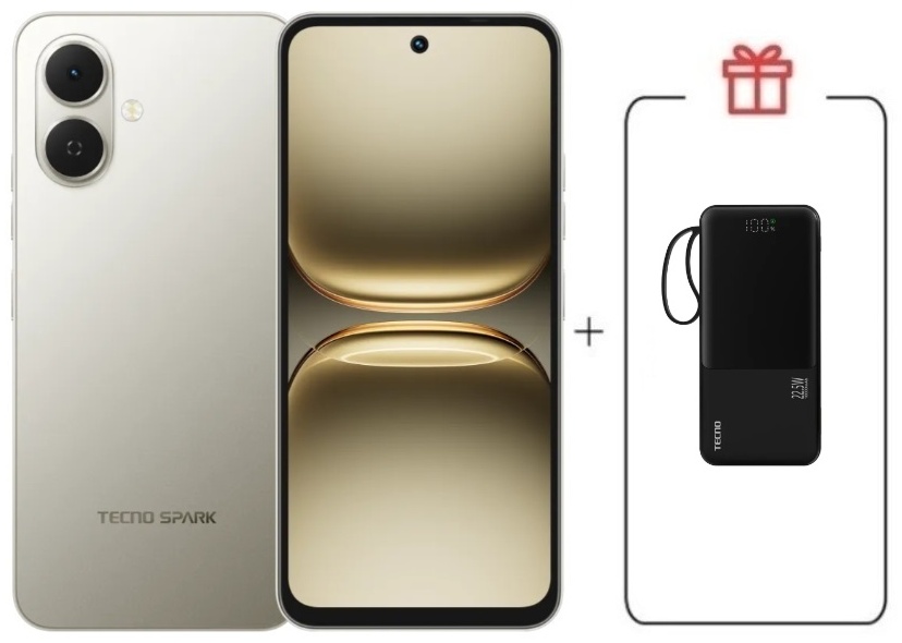 Смартфон TECNO SPARK Go 2 3 ГБ/128 ГБ серый + подарок