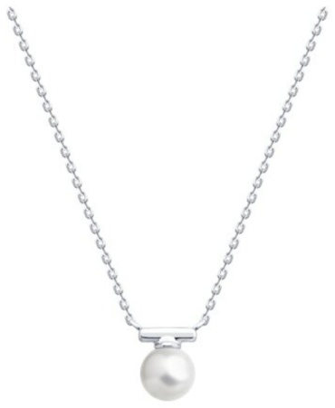 Колье Diamant 94-170-02369-1 длина 40.45 см вес 1.61 г серебро, имитация жемчуга