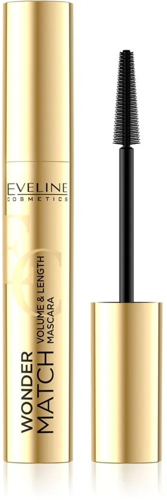 Тушь для ресниц Eveline Cosmetics Тушь для ресниц «Удлинение и объем», оттенок Intense Black для объема, удлиняющая черный