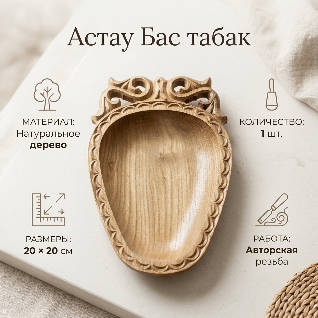 Астау 20х20 см, дерево, 1 шт