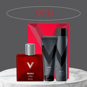 ESTEL PROFESSIONAL CET003 Мужская коллекция ALPHA и ALPHA ULTIMA сила, яркость, энергия женьшеня набор по уходу за волосами и телом для мужчин