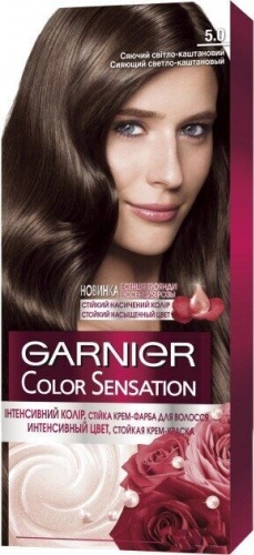 Garnier Color Sensation 5.0 сияющий светло-каштановый крем-краска 100 мл