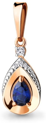 Подвеска AQUAMARINE 57538 вес 1.05 г серебро, наносапфир