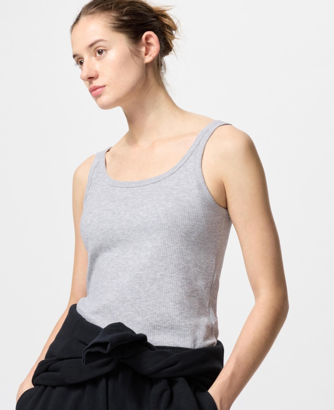 Топ Uniqlo серый