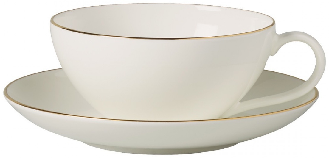 Чайная пара Villeroy&Boch «Anmut Gold.», 200 мл, костяной фарфор, 2 шт.