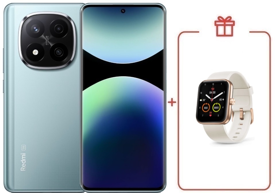 Смартфон Xiaomi Redmi Note 14 Pro+ 5G 12 ГБ/512 ГБ голубой + подарок