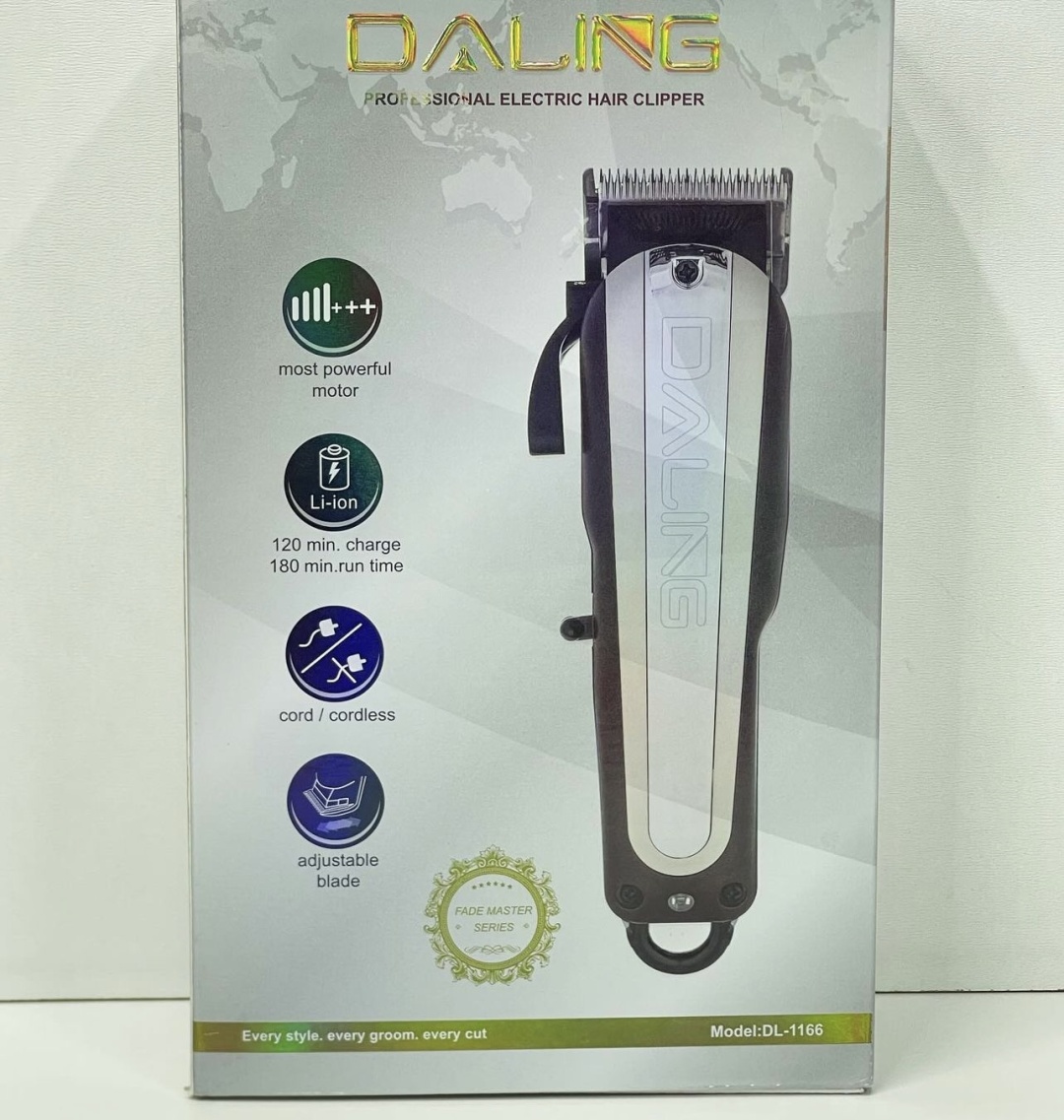 DALING машинка для стрижки DL-1166 бордовый