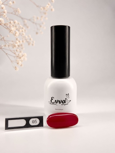 Evva гель-лак Gel Polish 05 Красный с малиновым подтоном глянцевое 10 мл