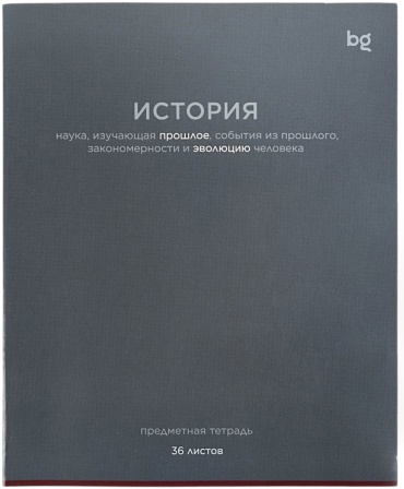 Общая тетрадь BG 62301 "История", 36 л, А5, клетка, мягкая обложка, 1 шт