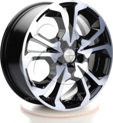 KHOMEN 1711 Black-FP 54.1 6.5x17/5x114.3 D54.1 ET45 4 диска черный, серебристый, графит