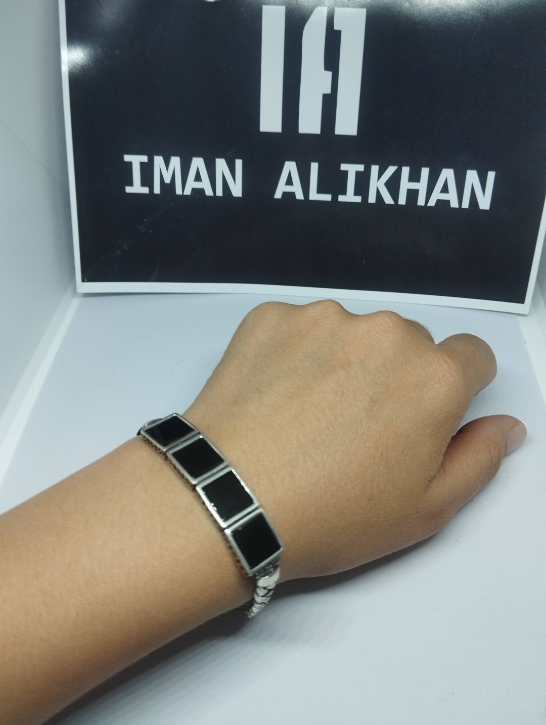 IMAN ALIKHAN IA0061 длина 21 см, вес 25 г серебро, плетение панцирное
