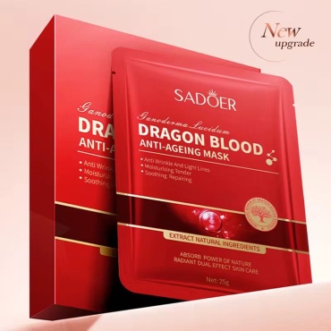 Маска для лица тканевая SADOER Ganoderma Lucidum Dragon Blood Anti-Ageing Mask 10 шт
