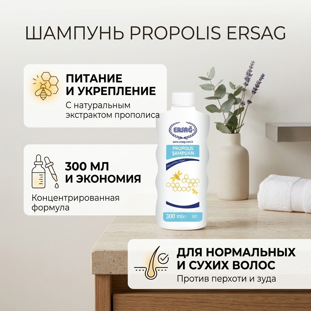 ERSAG С прополисом шампунь 300 мл