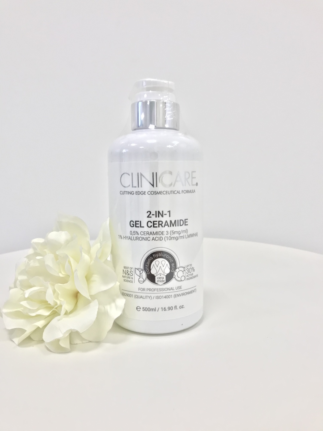 Clinicare гель 2-IN-1 GEL CERAMIDE для лица, для зоны декольте 500 мл