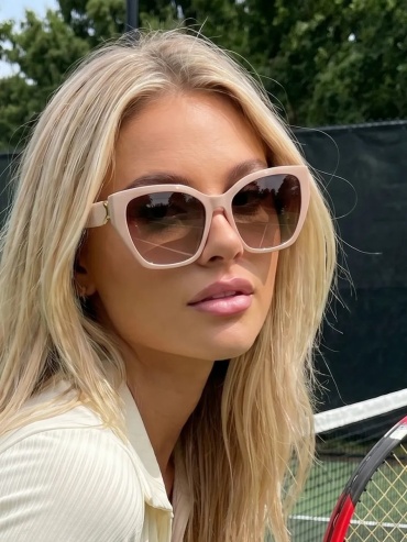 ALESE солнцезащитные очки прямоугольные однотонные