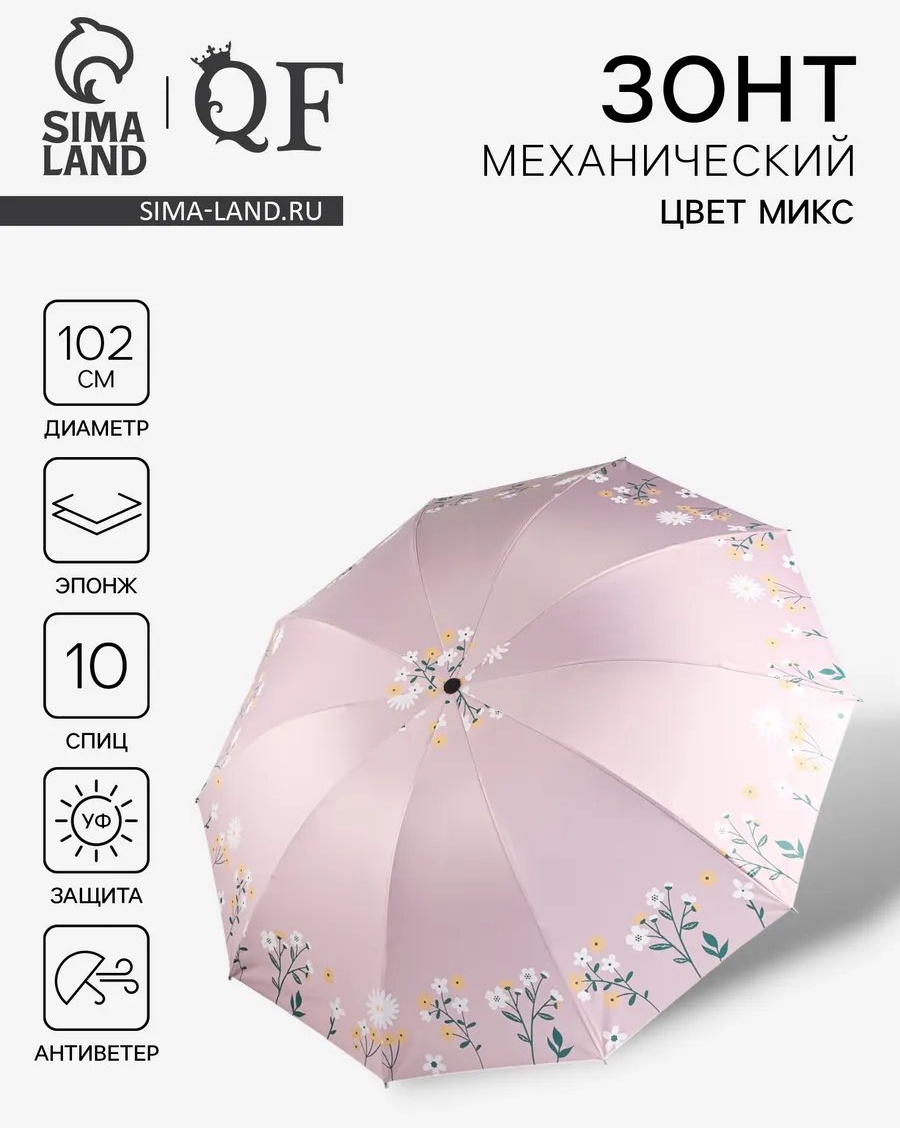Зонт-трость механика черный