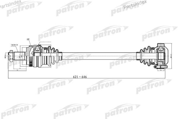 PATRON полуось PDS0237