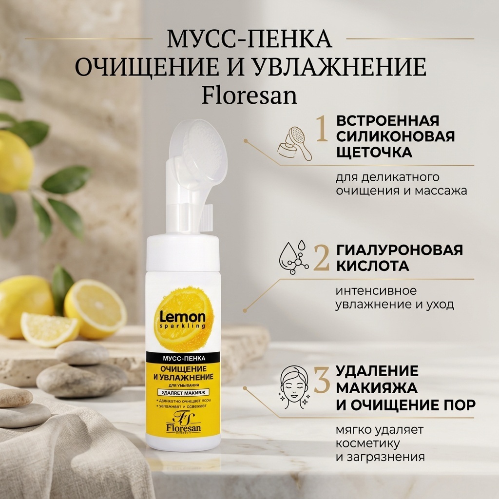 Floresan Очищение и Увлажнение мусс 170 мл