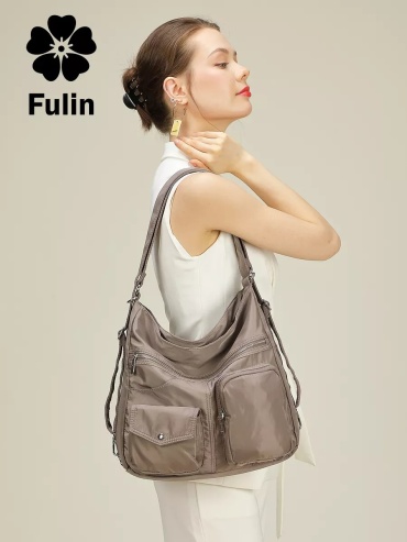Сумка тоут FULIN плащевка зеленый