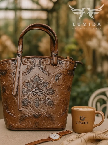 Мини-сумка Lumida натуральная кожа коричневый