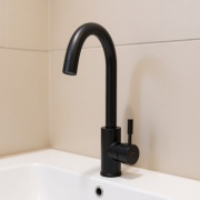 Смеситель для кухни TEMMAX TM-99, цинк, цвет черный