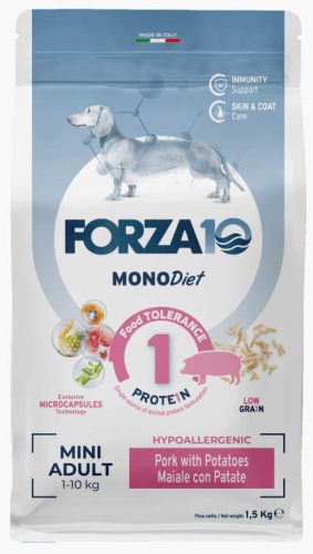 Forza 10 MonoDiet Кабан с картофелем для взрослых мелких пород 1.5 кг