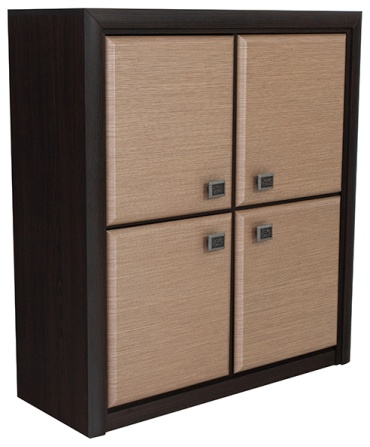 Комод Euromebel Коен, 103.50x40x114 см, коричневый, светло-коричневый