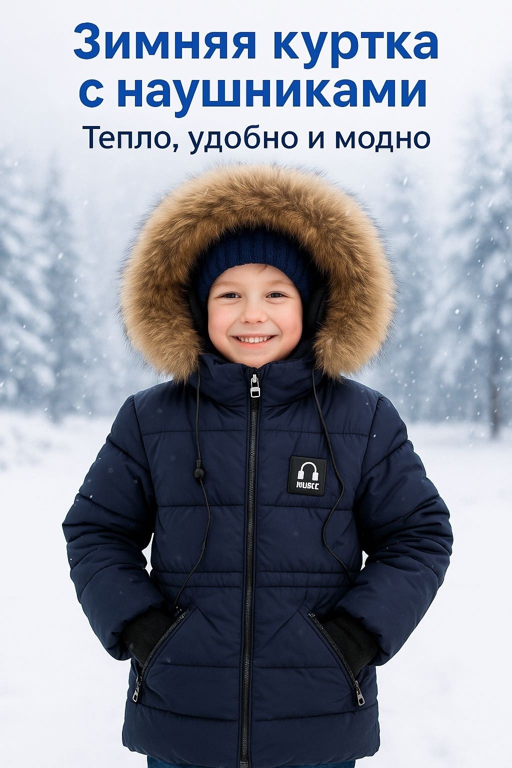 Зимняя куртка Fun Time синий
