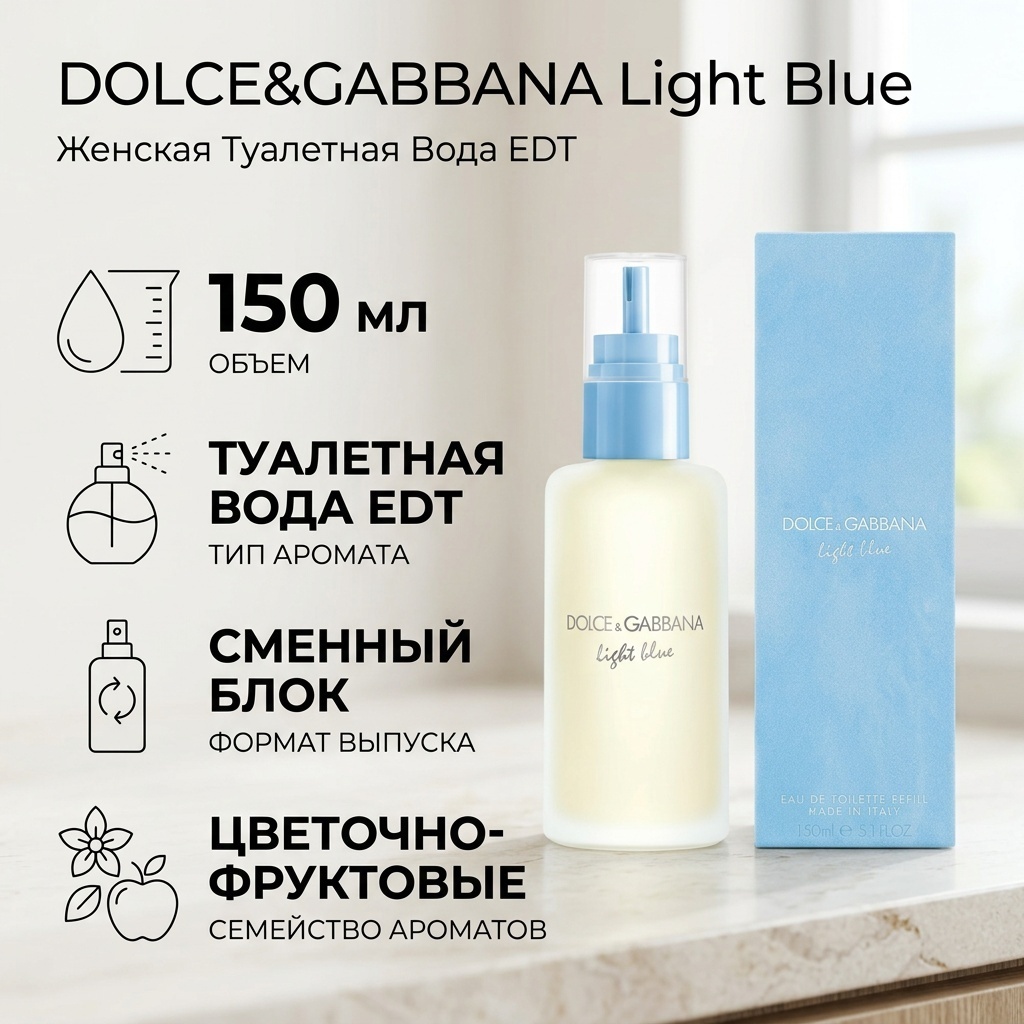 DOLCE&GABBANA Dolce & Gabbana - Light Blue туалетная вода EDT 150 мл, для женщин