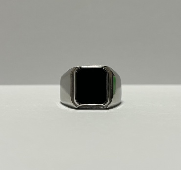 Перстень Stainless Steel P4929 размер 21 титан, фианит