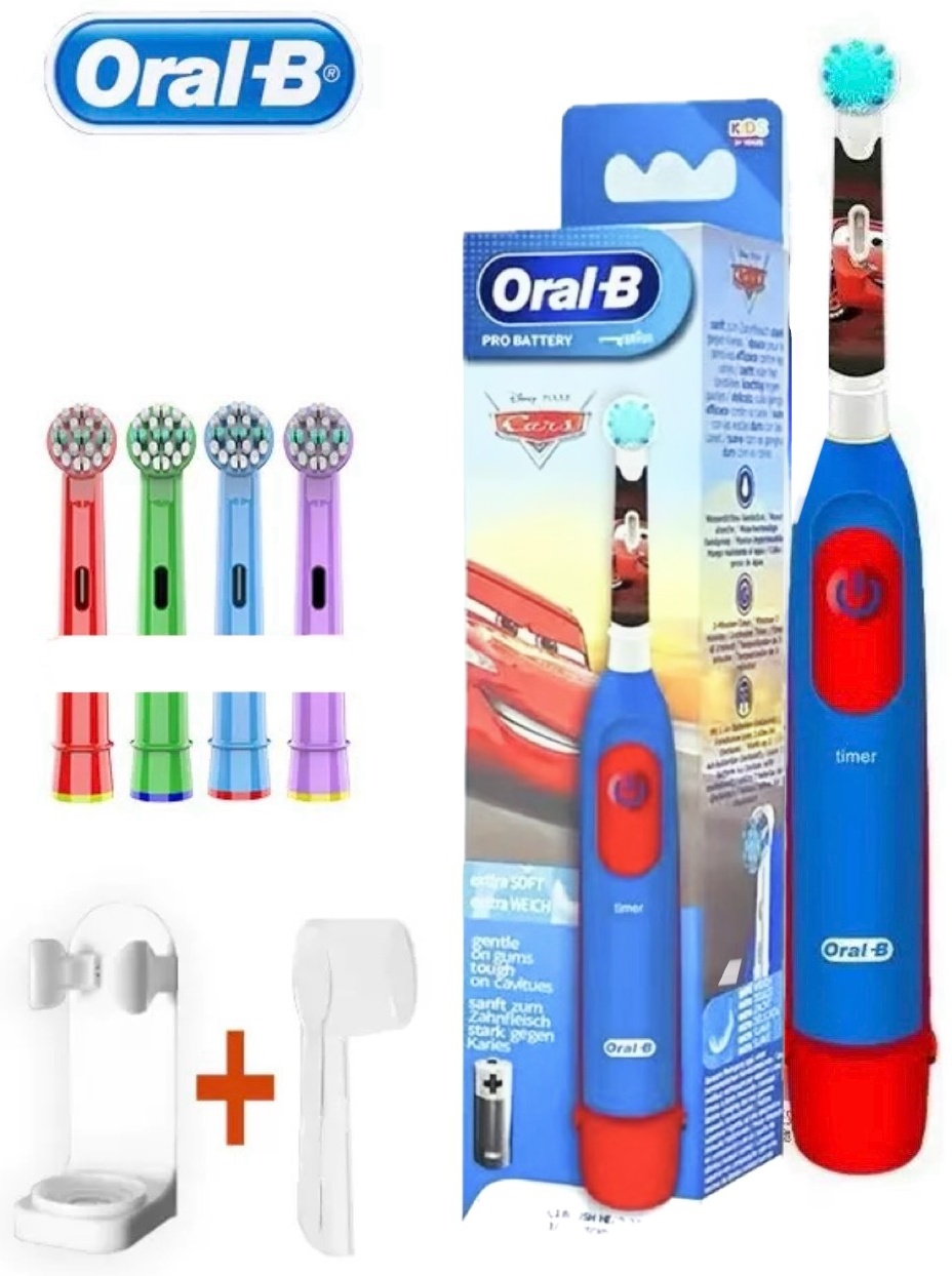 Oral-B механическая щетка Pro Battery Disney Cars щетина экстра-мягкая красный, синий