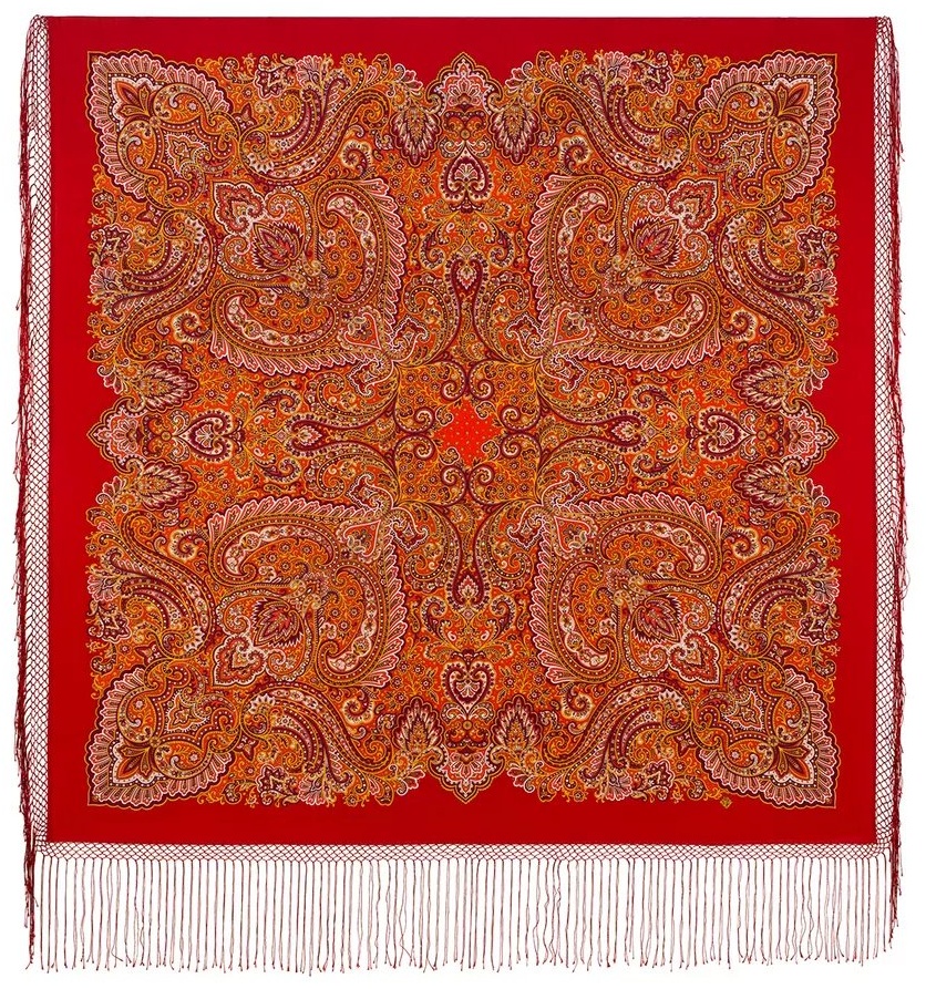 Косынка Павловопосадский платок шерсть 148 x 148 см