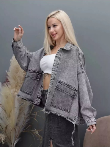 Джинсовая куртка xana серый