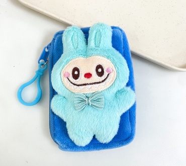 Кошелек плюш голубой, синий