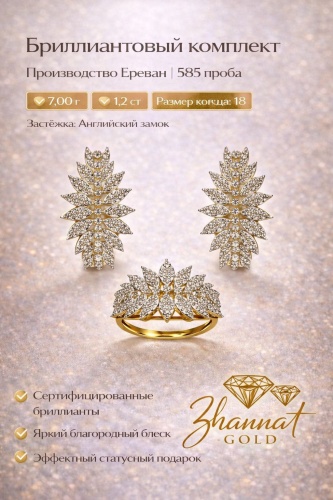 Zhannat_Gold 13021991 вес 7 г золото, бриллиант