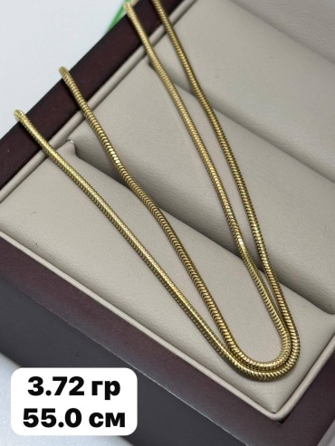 KauDi _Цепь_789 длина 55 см, вес 3.72 г золото, плетение снейк
