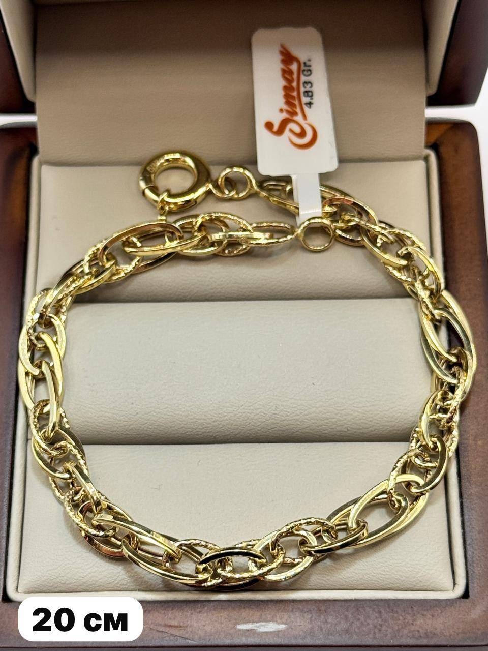 DARI GOLD 638 длина 20 см, вес 4.83 г золото, плетение панцирное