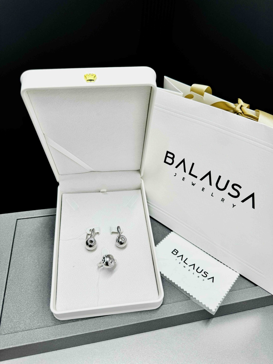 Balausa Jewelry E167(1) вес 12 г серебро, фианит